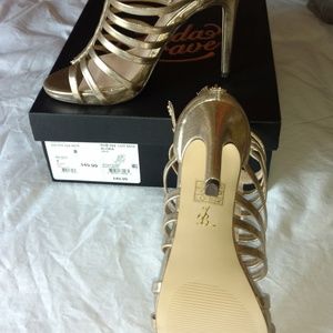 Jada Brave Gold "Aloka" Caged Heels